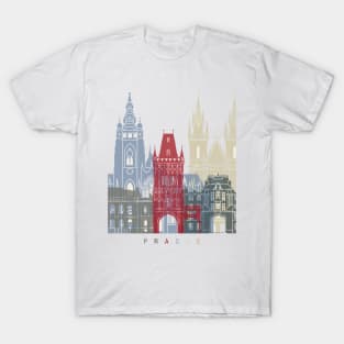 Prague skyline poster T-Shirt